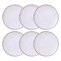 Jogo De Pratos Rasos 6 Pcs Rústico 25 Cm Porcelana Decorada Tramontina Jogo De Pratos Rasos 6 Pcs Rústico 25 Cm Porcelana Decorada Tramontina