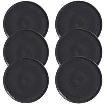 Jogo de Pratos Rasos 6 Peças 25cm Cerâmica Porto Brasil Ston Jogo de Pratos Rasos 6 Peças 25cm Cerâmica Porto Brasil Ston