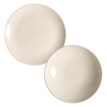 Jogo de Pratos Rasos e Fundos Coup Cru 6 Unidades Cada