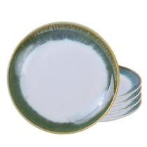 Jogo De Pratos Rasos Jantar Refeição Kit 4 Peças 27cm Porcelana Le Sentier Verde