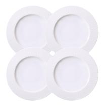 Jogo De Pratos Rasos Jantar Refeição Santorini 28cm Kit 4 Peças Porcelana Tramontina