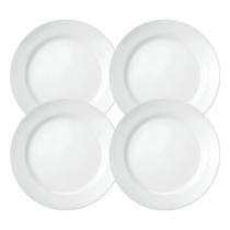 Jogo de Pratos Rasos Kit 4 Peças Clean 26cm Porcelana Lyor