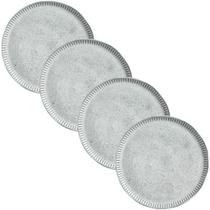 Jogo de Pratos Rasos Porto Brasil Linhas Stoneware 4 Unidades