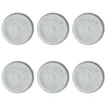 Jogo de Pratos Rasos Porto Brasil Linhas Stoneware 6 Unidades