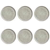 Jogo de Pratos Rasos Porto Brasil Linhas Stoneware 6 Unidades