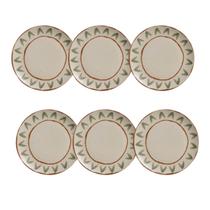 Jogo de Pratos Rasos Porto Brasil Stoneware Magari Kit 6 un