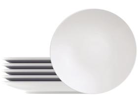 Jogo de Pratos Redondo de Porcelana Branco Raso Jogo de Pratos Redondo de Porcelana Branco Raso