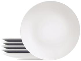 Jogo de Pratos Redondo de Porcelana Branco Raso Jogo de Pratos Redondo de Porcelana Branco Raso