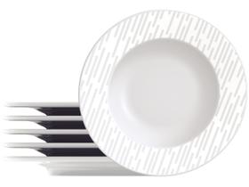 Jogo de Pratos Redondo de Porcelana Branco