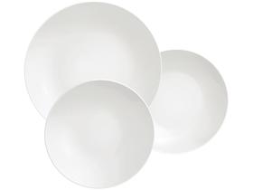 Jogo de Pratos Redondo de Porcelana Branco Jogo de Pratos Redondo de Porcelana Branco