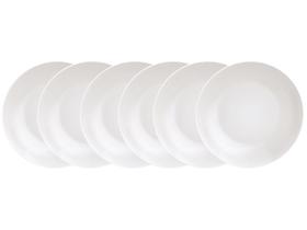 Jogo de Pratos Redondo de Porcelana Branco