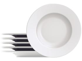 Jogo de Pratos Redondo de Porcelana Branco