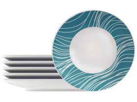 Jogo de Pratos Redondo de Porcelana Verde Jogo de Pratos Redondo de Porcelana Verde