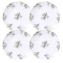 Jogo De Pratos Sobremesa 19cm Kit 4 Peças Fogli Porcelana Decorada Tramontina Jogo De Pratos Sobremesa 19cm Kit 4 Peças Fogli Porcelana Decorada Tramontina