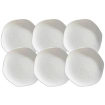 Jogo de Pratos Sobremesa 20cm Kit 6 Peças Orion Offwhite Florarte