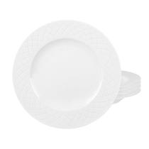 Jogo de Pratos Sobremesa 21cm Kit 4 Peças Em Porcelana Ingrid Tramontina Branco