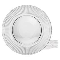 Jogo de Pratos Sobremesa 22,5cm Kit 4 Peças Renaissance De Cristal Lyor Transparente Jogo de Pratos Sobremesa 22,5cm Kit 4 Peças Renaissance De Cristal Lyor Transparente