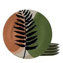 Jogo de Pratos Sobremesa Cerâmica 20cm Kit 4pcs Alleanza Atlântica Mesa Posta Jogo de Pratos Sobremesa Cerâmica 20cm Kit 4pcs Alleanza Atlântica Mesa Posta