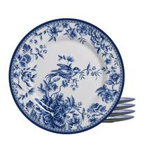 Jogo De Pratos Sobremesa Cerâmica 20cm Kit 4pcs Chinese Garden Alleanza