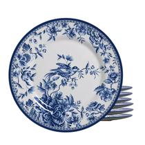 Jogo De Pratos Sobremesa Cerâmica 20cm Kit 6pcs Chinese Garden Alleanza