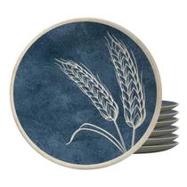 Jogo De Pratos Sobremesa Cerâmica Kit 6 Peças 20cm Coup Spices Alleanza