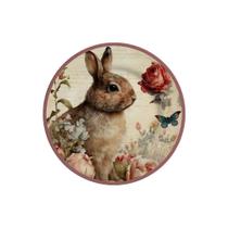 Jogo de Pratos Sobremesa Coelha Acacia Páscoa Alleanza 6 Pçs