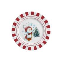 Jogo de Pratos Sobremesa Cute Christmas Natal Alleanza 6 pçs