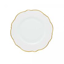 Jogo de pratos sobremesa de porcelana Wolff Maldivas 6 peças 21cm filete dourado Jogo de pratos sobremesa de porcelana Wolff Maldivas 6 peças 21cm filete dourado