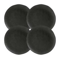 Jogo De Pratos Sobremesa Orgânico Carbon 19cm Kit 4 Peças Preto Cerâmica Porto Brasil