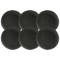 Jogo De Pratos Sobremesa Orgânico Carbon 19cm Kit 6 Peças Preto Cerâmica Porto Brasil