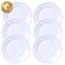 Jogo de Pratos Sobremesa Porcelana 6 Peças Restaurante Bar Hotel Germer