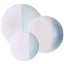 Jogo de Pratos Tramontina Aquarius em Porcelana Decorada 12 peças - 96589055 Jogo de Pratos Tramontina Aquarius em Porcelana Decorada 12 peças - 96589055