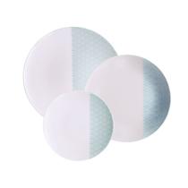 Jogo de Pratos Tramontina Aquarius em Porcelana Decorada 12 peças Jogo de Pratos Tramontina Aquarius em Porcelana Decorada 12 peças