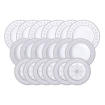 Jogo de Pratos Tramontina Gabrielle em Porcelana Decorada 18 Peças Jogo de Pratos Tramontina Gabrielle em Porcelana Decorada 18 Peças
