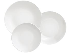 Jogo de Pratos Tramontina Leonora em Porcelana 12 Peças Jogo de Pratos Tramontina Leonora em Porcelana 12 Peças