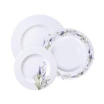 Jogo de Pratos Tramontina Lilla em Porcelana Decorada 12 Peças
