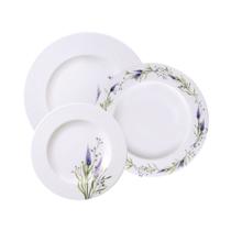 Jogo de Pratos Tramontina Lilla em Porcelana Decorada 12 Peças
