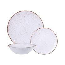 Jogo de Pratos Tramontina Rústico Nature em Porcelana Decorada 12 Peças