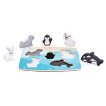 Jogo de Puzzle Hape Polar Animal - Multicolorido e Tátil
