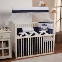 Jogo de quarto berço completo masculino e feminino azul rosa com trocador bebê dengoso com 9 pçs