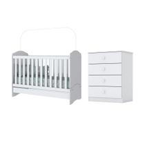 Jogo de Quarto com Cômoda Labirinto e Berço Bala de Menta - FdECOR