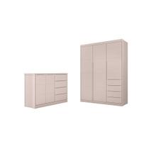 Jogo de Quarto com Guarda Roupa e Cômoda Diamante Rosê - FbABY Jogo de Quarto com Guarda Roupa e Cômoda Diamante Rosê - FbABY