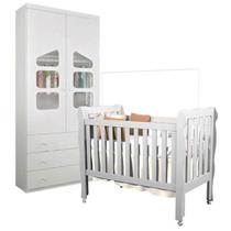 Jogo de Quarto Eloisa com Guarda Roupa 2 portas e Berço Minicama Lila - Phoenix Baby Jogo de Quarto Eloisa com Guarda Roupa 2 portas e Berço Minicama Lila - Phoenix Baby