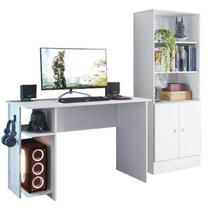 Jogo de Quarto Gamer com Mesa Escrivaninha e Estante Livreiro - QMovi