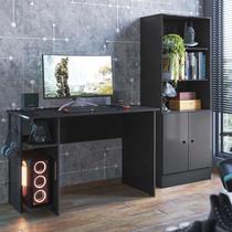 Jogo de Quarto Gamer com Mesa para Computador e Estante Livreiro Jogo de Quarto Gamer com Mesa para Computador e Estante Livreiro