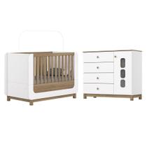 Jogo de Quarto Infantil Aconchego com Cômoda e Berço - Móveis Henn Jogo de Quarto Infantil Aconchego com Cômoda e Berço - Móveis Henn