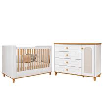 Jogo de Quarto Infantil Alfajor Cômoda 1 Porta e Berço - Permóbili Baby Jogo de Quarto Infantil Alfajor Cômoda 1 Porta e Berço - Permóbili Baby