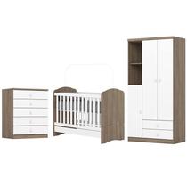 Jogo de Quarto Infantil Bala de Menta Rústico/Branco - Henn