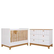 Jogo de Quarto Infantil Biscoito Cômoda 6 Gavetas e Berço - Permóbili Baby Jogo de Quarto Infantil Biscoito Cômoda 6 Gavetas e Berço - Permóbili Baby