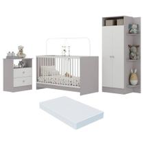 Jogo de Quarto Infantil com Colchão Incluso Trevalla Móveis Pom Pom Jogo de Quarto Infantil com Colchão Incluso Trevalla Móveis Pom Pom